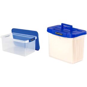 Bankers Box Foldable Linen Fabric Storage Box with Lid and Metal Handles, 15" x 12" x 10"