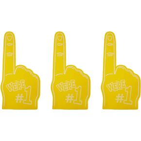 3 Pcs 18 Inch Giant Foam Fingers, We're Number 1 Finger Foam Fingers, Cheerleader Foam Hands - Designed for All Kinds of Sports Events, Games, Schools and stadiums.