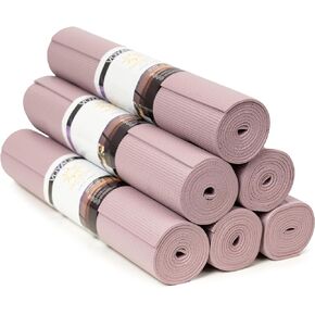 Sunshine Yoga Voyage Yoga Mat, 6 Pack, 72" x 24" Extra Long Exercise Mat, 5mm Thick Bulk Yoga Mats for Home Workout, Anti-Tear, Non Slip Fitness Mat for Gym or Studio