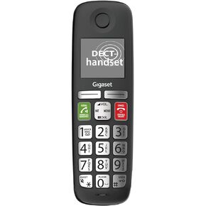Gigaset E295A Duo – Two Big Button Phones Cordless – Made in Germany – Big 2" Display – Extra Large Keys and Easy Usability – Call-Blocker – Phonebook with 100 Contacts, Black