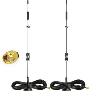 Bingfu 4G LTE Antenna 8dBi Magnetic Base MIMO SMA Male Antenna (2-Pack) Compatible with 4G LTE Wireless CPE Router Cellular Gateway Industrial IoT Router
