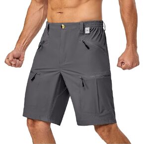 Mapamyumco Men's Hiking Shorts Quick Dry Lightweight Cargo Shorts Stretch with Pockets for Outdoor, Golf, Travel