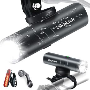 Bike Lights 1200 Lumen Bike Lights for Night Riding,Side warning lights with 180-degree visibility，With 5 Modes of Bike Lights,TypeC Bike Headlight Rechargeable,Free Taillights,Brackets in Kuwait