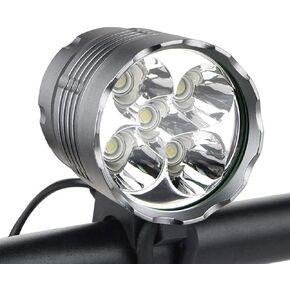 WASAGA Bike Lights, 10500 Lumens 5/7 Led Bicycle Light,Waterproof Mountain Bike Front Light with 9600 mαh Rechargeable Battery Pack, 3 Modes Bicycle Lights Front Headlamp for Cycling Safety