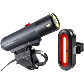Kryptonite Alley F-650 Front LED Bicycle Headlight & Avenue R-50 Rear LED COB Bicycle Indicator Light