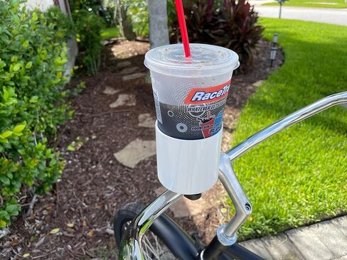 XL- White Bike Cup Holder - Handlebar Cup Holder for Bike, Scooter, Electric Bike, Bicycle, Wheelchair, Walker, Boat, Treadmill and More … in Saudi Arabia