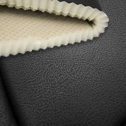 FH Group Front Set Faux Leather Seat Cushions - Car Seat Covers for Low Back Seat, Universal Fit, Airbag Compatible Car Seat Cover for SUV, Sedan, Solid Black in Saudi Arabia