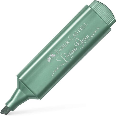 Faber-Castell Metallic Highlighter Set - Assortment of 8 Subtle Glitter Highlighter Markers - Note Taking and Journaling Supplies in Saudi Arabia