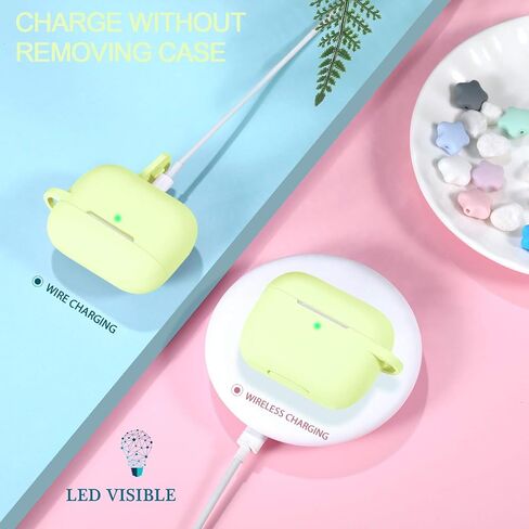 Night-Glow AirPods Pro Case Cover, Hamile Silicone Cases with Keychain Accessories for Apple Airpod Pro 1st/2nd Case 2019 2022, Women Men in Saudi Arabia