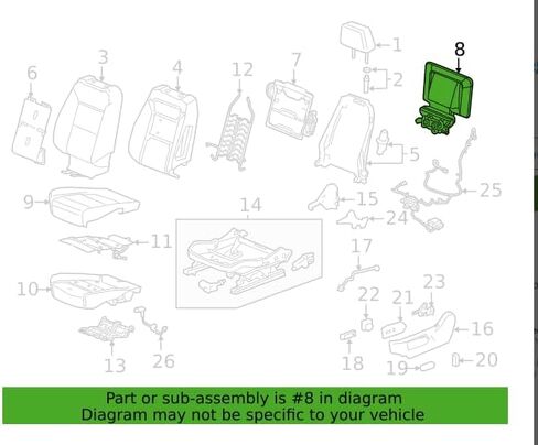 85100044 شاشة LCD مقاس 12.6 بوصة في مسند الرأس للمقعد الخلفي TV DVD لـ 2021-2023 تشيفي سوبربان جي إم سي يوكون XL in Kuwait