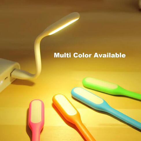 Sokelinn-six Mini USB Light، مصباح قراءة الكتب المحمول مع 6 مصابيح LED لحماية البصر، يعمل بمنفذ USB لبنك الطاقة والكمبيوتر المحمول المرن القابل للانحناء ليلاً - قطعتان (أسود) in Saudi Arabia
