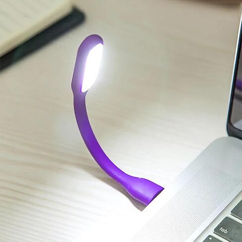 Sokelinn-six Mini USB Light, Portable Book Reading Lamp with 6 LEDs Protect Eyesight, USB Powered for Power Bank Computer Laptop Flexible Bendable Night Light-2 Pack (Black) in Kuwait
