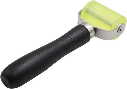 Car Sound Deadening Wheel Rubber Roller, 5cm x 3.5cm Wooden Handle Rolling Application Tool for Heat Abatement Mat Wallpaper Smoothing in Saudi Arabia