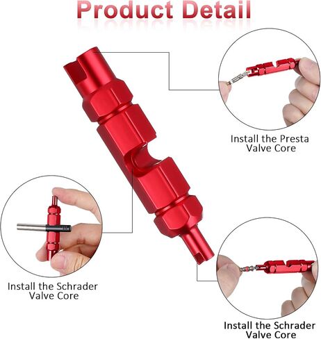 13 Pieces Cycling Syringe Kit, Tubeless Tire Sealant Syringe with Switch, Bicycle Presta Valve Core Removal Tool, 5 Presta Valve Core and 5 Presta Valve Cap Fit for Stans No Tubes Sealant and More in Saudi Arabia