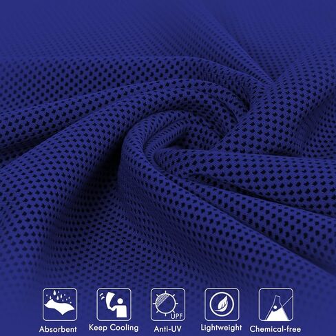 Your Choice Cooling Towels for Neck and Face (12''x40'') - Workout, Gym, Fitness, Golf, Yoga, Camping, Sports Towel for Sweat Instant Cooling Towels for Neck 4 Pack - Blue/Gray/Purple/Black in Kuwait