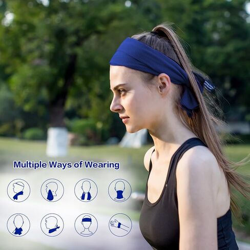 Your Choice Cooling Towels for Neck and Face (12''x40'') - Workout, Gym, Fitness, Golf, Yoga, Camping, Sports Towel for Sweat Instant Cooling Towels for Neck 4 Pack - Blue/Gray/Purple/Black in Kuwait