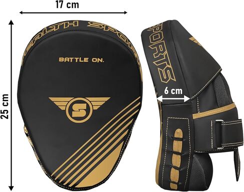 وسادات الملاكمة - وسادات اللكم المنحنية المتينة - قفازات التركيز جيدة التهوية للتدريب - وسادات التركيز لفنون القتال المختلطة كيك بوكسينغ، الملاكمة التايلاندية، الكاراتيه، فنون الدفاع عن النفس، وسادات الضرب والخطاف in Kuwait