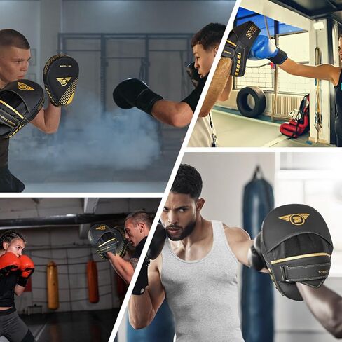 وسادات الملاكمة - وسادات اللكم المنحنية المتينة - قفازات التركيز جيدة التهوية للتدريب - وسادات التركيز لفنون القتال المختلطة كيك بوكسينغ، الملاكمة التايلاندية، الكاراتيه، فنون الدفاع عن النفس، وسادات الضرب والخطاف in Kuwait