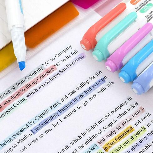 YOOUSOO 25 Pack Pastel Highlighters Assorted Colours, Bible Highlighters Big Pack Marker Pens Set, Chisel Tip Rainbow Highlighters No Bleed Fluorescent Pens for Student Office in Saudi Arabia