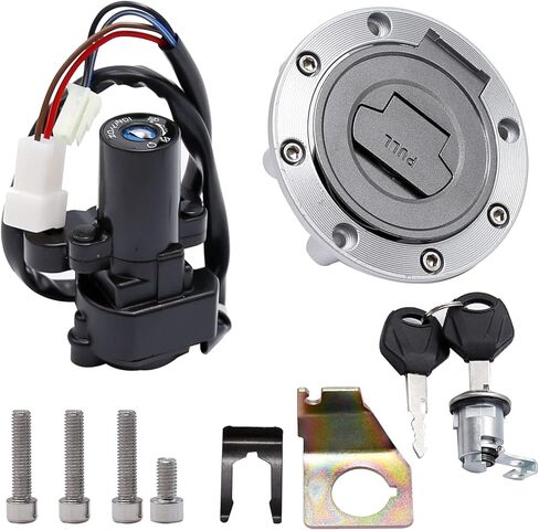 Motorcycle Ignition Switch Fuel Gas Tank Cap Seat Lock with Key Set Fit for Yamaha YZF R1 R6 FZ6 in Saudi Arabia