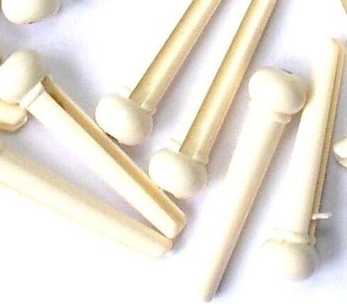 Generic 12 psc Guitar Bridge Pins Plastic with Dot Black in Saudi Arabia