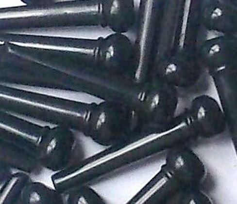 Generic 12 psc Guitar Bridge Pins Plastic with Dot Black in Saudi Arabia