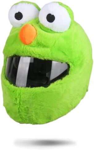 Full Face Motorcycle Helmet Cover Easy to Install Dust Cap Motorcycle Helmet Fun Rides, Cartoon Fluffy Plush Set for Motorcycle Christmas Hats in Saudi Arabia