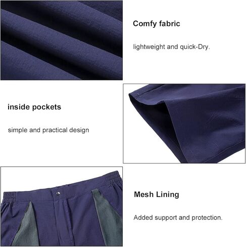 LTIFONE Mens Cargo Shorts,Quick Dry Outdoor Hiking Shorts,Mens Shorts with Zipper Multi Pockets in Kuwait