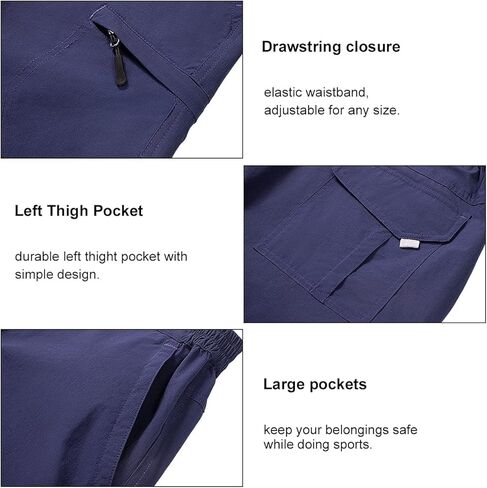 LTIFONE Mens Cargo Shorts,Quick Dry Outdoor Hiking Shorts,Mens Shorts with Zipper Multi Pockets in Kuwait