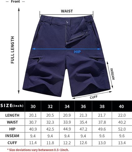 LTIFONE Mens Cargo Shorts,Quick Dry Outdoor Hiking Shorts,Mens Shorts with Zipper Multi Pockets in Kuwait