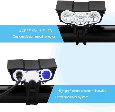 20000Lm Solarstorm 3X CREE XM-L LED 4-Modes Bicycle Headlight Bike Lamp with USB in Kuwait