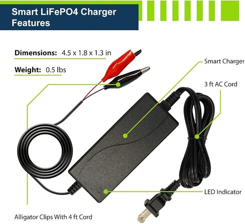 شاحن ذكي ExpertPower 12V 5A لبطاريات الليثيوم LiFePO4 القابلة لإعادة الشحن ذات الدورة العميقة in Kuwait