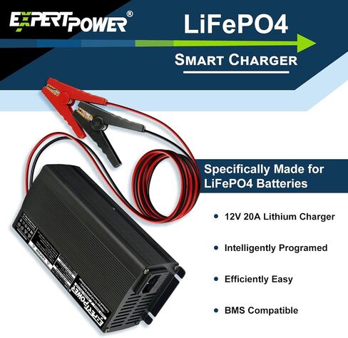 شاحن ذكي ExpertPower 12V 5A لبطاريات الليثيوم LiFePO4 القابلة لإعادة الشحن ذات الدورة العميقة in Kuwait