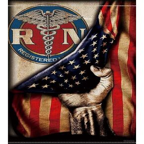 YEEIFFD 5D Diamond Painting Kits for Adults -Registered Nurse USA, Patriotic Full Drill Diamond Arts 12×16 Inches