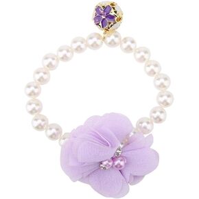 Dog Pet Necklace مرنة قابلة للتعديل محاكاة أنيقة لؤلؤة لؤلؤة لؤلؤة طوق للقطط جرو المجوهرات ملحق الملحق