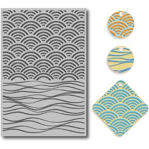 Arbuya Polymer Clay Ocean Waves Selets for أقراط صنع المجوهرات ، كلاي الصيفية المليئة بأمواج البحر الملمس لمشاريع الطين البوليمرية لأدوات الأقراط