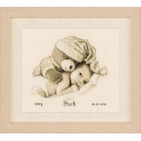 Vervaco Counted Cross Stitch Kit Baby & Teddy PN-0155574
