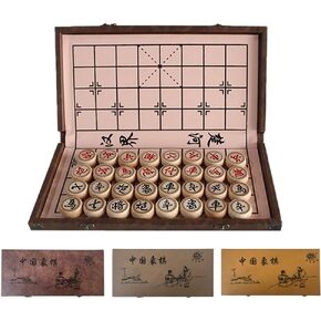 مجموعة شطرنج صينية 15 بوصة مع لوحة PU Leather قابلة للطي Xiangqi المحمولة الصينية لعبة الشطرنج Strateg