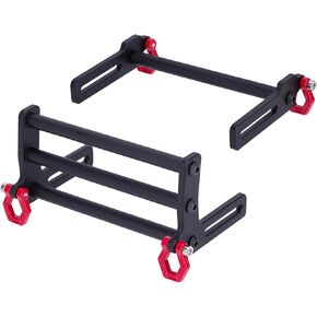 TRX4 Bumper, Adjustable 1/10 Bumper, Aluminum Front Rear Bumpers Bull Bars for 1/10 RC Crawler Axial SCX10 TRX4 LCG Chassis FJ40 Dodge Power Wagon Body (Silver)