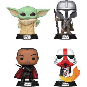 Funko Pop! Star Wars: Mandalorian 4 Pack, Amazon Exclusive, Glow in The Dark