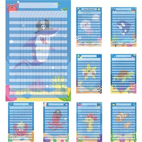 CJIANGPO 9PCS Ocean Animals Animals Divenive Crart for Classroom ، عاد إلى ملصقات ملصقات لطيفة للمدرسة ملصق مكافأة للأطفال.