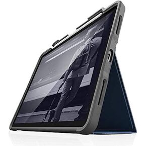 أكياس STM Dux Plus Case Folio Protection Case for Apple iPad Air 10.9 Inch (2020) - Blue/Prapparent [Apple Pencil I Military Standard I -Rebellent I STAND I WOKE/SLEEP]