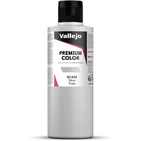 Vallejo : Premium Airbrush Paint : 200ml : Metallic Silver