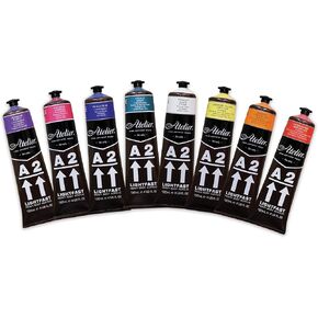 Chroma Atelier A2 Lightfast Heavy Body Acrylic Paint - Assorted colors, Set of 8, 120 ml tubes