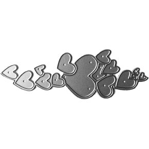 الحب القلوب يموت قطع من أجل صنع البطاقات ، قلوب الحب القطع المعادن يموت تهانينا يموت قصاصات عيد ميلاد سعيد نقش قالب الإستنسل