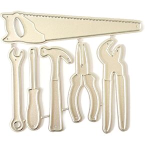 Repair Tools Cutting Dies Wrench Hammer Tools Metal Die Cuts Embossing Stencils DIY Scrapbooking Invitation Card Making Repair Tools Die Cuts Cutting Dies for DIY Card Making Accessories