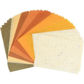 A5 50 Sheets Tree Natural Fiber Mulberry Tree ، Banan Bark Mulberry Paper Sheets Square Orgami Paper Paper Forning Craft ، ورق الديكور ، ورق مربعة قابلة للطي للحرف اليدوية DIY. 8.3 "x 5.8" لهجة بنية