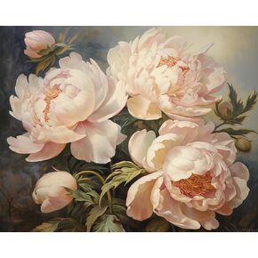 Zuvrdiai Peonies Phoonies Paint by Numbers Diy Kit Painting by Number Floral Paint by Numbers Canvas Paint