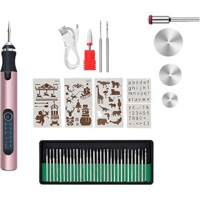 Professional Engraving Pen, Engraving Pen for Metal, Wood, Glass and Plastic, Customizer Engraving Pen Made for DIYers and Gifters, Professional Engraving Pen Kit(Rose, Set C)