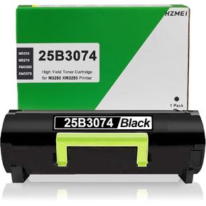 25B3074 خرطوشة الحبر عالية العائد 25B3074 الحبر الأسود مع استبدال رقاقة جديد لـ Lexmark M5255 M5270 XM5365 XM5370 (45،000 صفحة)